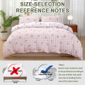3pcs/set Plaid Bow Print Duvet Cover Set(1 Duvet Cover & 2 Pillowcase）Soft And Skin-Friendly Duvet Cover Bedding Set. 