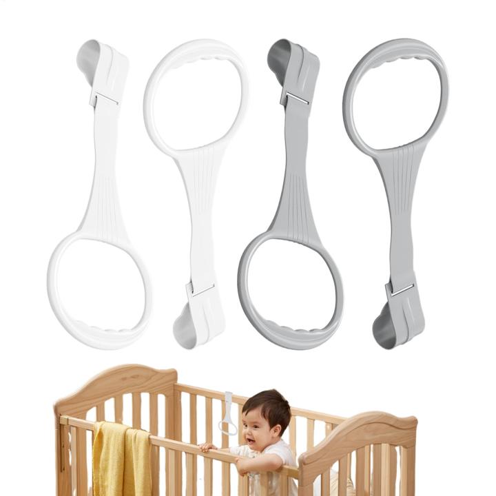 Baby Playpen Pull up Rings Baby Crib Pull up Rings Walking Exercise Aid Supplies for Kids Aged 6-36 Months Standing Assist