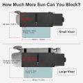 Polarized Sun Visor Extender for Car with Zipper Slider, Upgraded UV400 Car Sun Visor Extension with PC Lens and Side Sunshade. 
