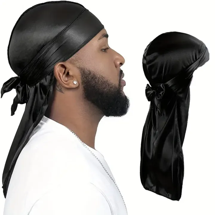 Men's%20Silk%20Durag%20Shower%20cap%20Bandana%20Silky%20Du%20Rag%20Doo%20Rag%20Long%20Tail%20Waves%20Cap%20-%20Image%202