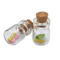 50pcs Mini DIY Glass Bottle Exquisite Cork Drifting Wish Cute Jar 1ml 13*18mm.
