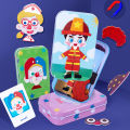 Magnetic 3D Puzzle Children Dress Up Change Facial Expression Game Iron Box Jigsaw Early Education Imagination Toys Girls . 