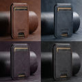 SUTENI Luxury Magsafe Leather Mobile Phone Wallet Flip Pocket Card Storage Bag Wallet. 