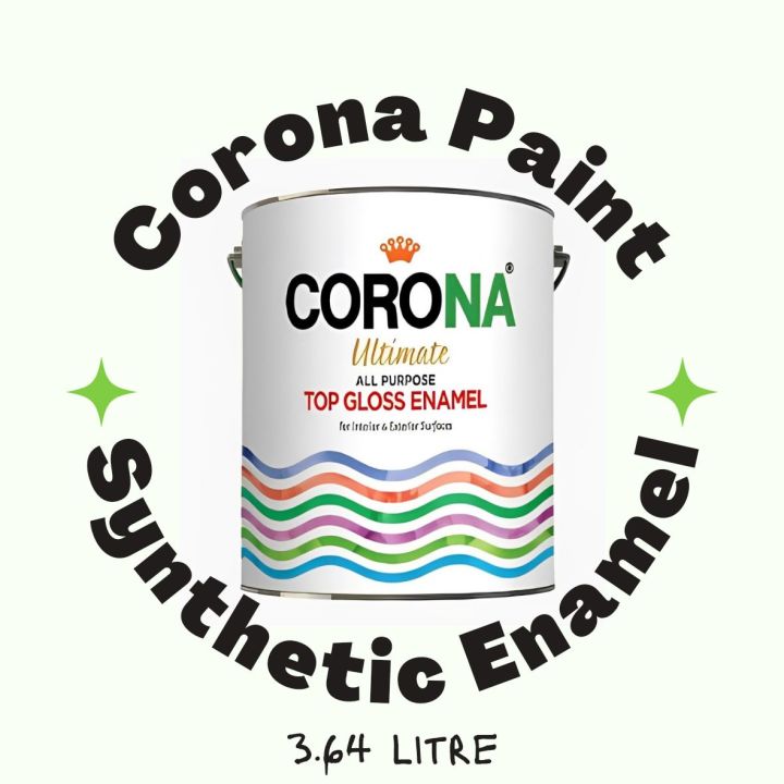 Corona All Purpose Top Gloss Enamel Superficially Attractive Appearance 3.64 litre Gallon