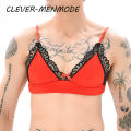 Men's Bras  Underwear Lace See-Through Men's Safety Belts Body Sissy Clothing Gay Exposure Bikini Lingerie. 