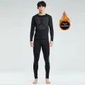 Thermal Underwear Men's Plush Thickened Winter Cold-Proof Seamless Leggings Sports Suit Autumn And Winter Top. 