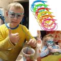 Straw Glasses Funny Soft Plastic Straw DIY Reusable Drinking Straw Tube Eye Glasses Party Supplies Bar Creativity Toy Kids . 