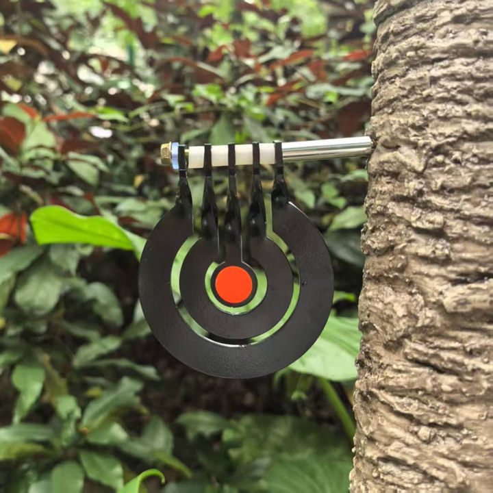 Shooting%20practice%20with%20a%20three%20-%20ring%20tree%20-%20inserted%20rotating%20pendulum%20target%20made%20of%203%20-%20millimeter%20-%20thick%20metal%20-%20Image%202