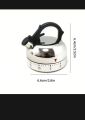 1pc White Kitchen Timer Alarm Mechanical Kettle Shaped Timer Clock Counting 60 Min.... 