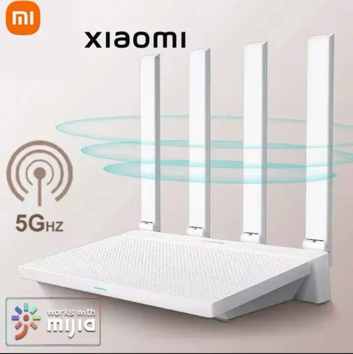 2024 NEW Original Xiaomi AX3000T Router 2.4GHz 5GHz 1.3GHz CPU 2X2 160MHz WAN LAN LED NFC Connection for Home Office Games Mi