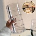 Transparent 360° Rotating Jewelry Box  4 & 5 Layer
 Jewelry Organizer. 