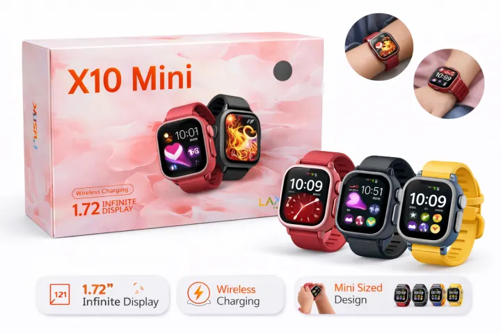 Mini Android Watch X10 Mini Smart Watch 1.72 Inch Display Wireless Charging Mini Size ...
