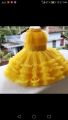yellow net frock. 