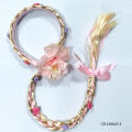 PESENAR Princess Dress up Wigs, Princess Rapunzel Long Braided Wig Headbands with Flowers Adorn for Girls Costume Accessories.