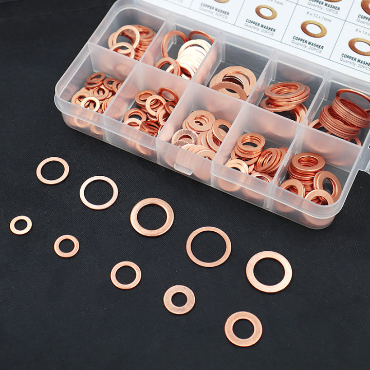 200pcs%20Copper%20Washer%20Gasket%20Nut%20&%20Bolt%20Set%20-%20Perfect%20For%20Sump%20Plugs%20-%20Includes%20Box%20&%20Assorted%20Sizes%20(M5/M6/M8/M10/M12/M14)%20-%20Image%202