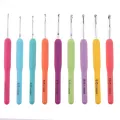 Crochet Hooks Kits Yarn Knitting Needles with Case Colorful Crochet Hooks Kit Ergonomic Handle Crochet Knitting Needles. 