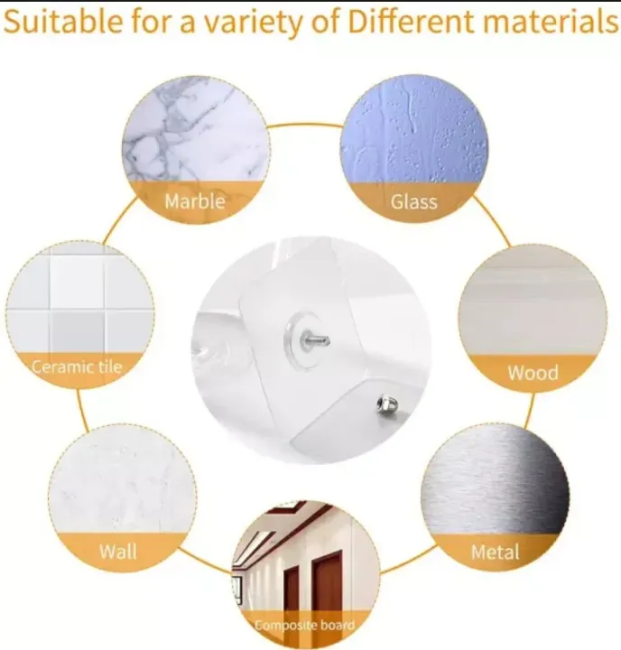 10Pcs%20Strong%20Self%20Adhesive%20Nails%20Poster%20Seamless%0AWall%20Hook%20Waterproof%20Durable%20Transparent%20Screw%20H...%20good%20quality%20hook%20-%20Image%204