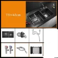 780*550 Luxury hand made double bawl kitchen sink 304 ss. 