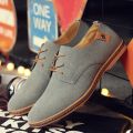 2024 Spring Suede Leather Men Shoes Oxford Casual Shoes Classic Sneakers Comfortable Footwear Dress Shoes Large Size Flats. 