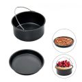 1pc Round Cake Mold 6/7/8 Inch Non Stick Baking Pan Tray Molds Air Fryer Basket With Handles Bakeware Pizza Oven Baking Pans. 