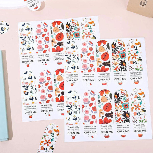 50%20pieces%20Cute%20Floral%20Print%20Expression%20Rectangular%20"Thank%20You%20for%20Your%20Order"%20Seal%20Stickers,%20Paper%20Gift%20Item%20Sealing%20Labels,%20Fast%20Food%20Takeout%20Packaging%20Thank%20You%20Stickers,%20Matte%20Finish,%20Single%20Use%20-%20Image%206