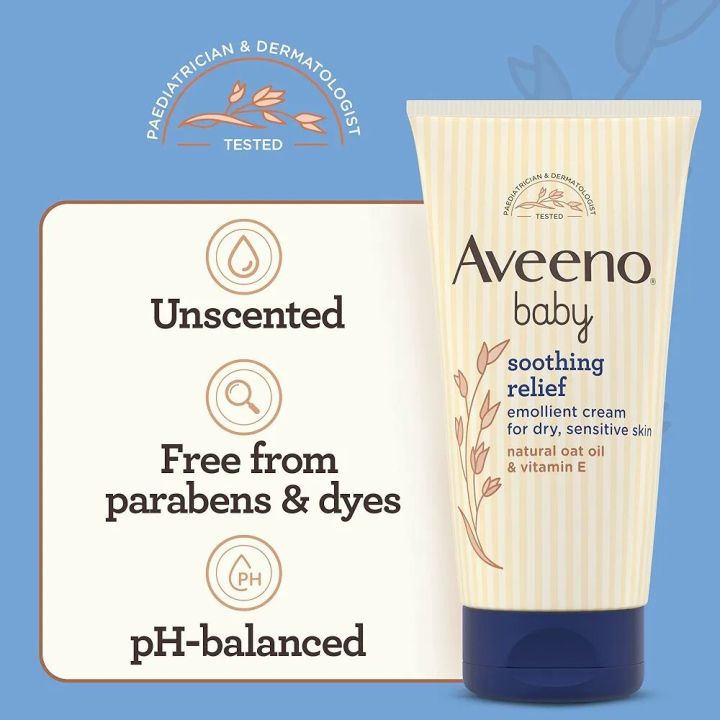 Aveeno%20Baby%20Soothing%20Relief%20Emollient%20Cream%20150ml%20-%20Image%202