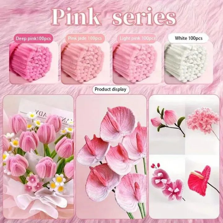Chenille%20Stems%2030cm%20Pipe%20Cleaners%20Craft%20Supplies%20DIY%20Art%20Handmade%20Flower%20Making%20-%20Image%203