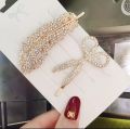 2pcs Pack Golden Baby Girl Hair Pins Infant Girl Hair Clips Hair Accessories. 