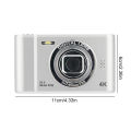 4K Digital Camera 2.4 Inch IPS Screen Campus Selfie Mini Retro Camera Front Rear Cam Entry-Level Small Students Selfie Camera. 