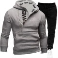 Mens Tracksuits Sweatshirt + Sweatpants Sportswear Zipper Hoodies Casual Male Clothing Large Size. 