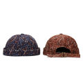 Vintage Brimless Hat Breathable Bohemian Style Beanie Caps Cotton Unisex Adjustable Docker Cap Men Women Adjustable Hip Hop Hats.
