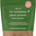 Cosmix No-Nonsense Plant Protein | 24g Protein/Serve | Indonesian Cacao | Pea & Rice Isolate | Plant Based Protein | Easy To Digest | All Essential Amino Acids - 500g. 