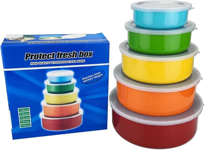 5%20Pcs%20Stainless%20Steel%20Home%20Kitchen%20Food%20Container%20Storage%20Mixing%20Bowl%20Set%20Color%20Crisper%20Stainless%20Steel%20Round%20Five%20Piece%20Set%20with%20Lid%20Sealed%20Bowl%20UJu851%20(Yellow,%20One%20Size)%20-%20Image%204