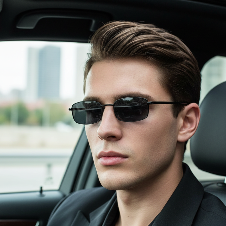 New Small Square Sunglasses - Stylish Metal-framed Sunglasses Driving Car Sunglasses1008