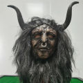 Bull Demon King Party Mask with Hair and Horn Role Playing Mask Halloween Costume Props Funny Latex Mask Fun Movie Mask. 