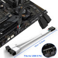Motherboard USB 2.0 9pin Header 1 to 2 Extension Hub Splitter Adapter Converter.