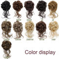 Synthetic Hair Bun Wig For Women Elastic  Band Hair Extentions Chignon Heat Resistant Bun Black Brown. 