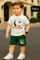 14 August Dress For Baby Boy Independence Day Dress Green And White Dress For Baby Boy. 