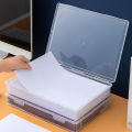 Book A4 Document Storage Box Desktop Office Test Paper Storage Certificate Storage Box Transparent Data Sorting File Box. 