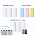 Mini Printer Thermal Paper Colorful Adhesive Self-adhesive Rolls Paper Label Sticker  for Picture Photo Portable Printer 57mm. 