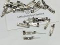 50 Pcs 15mm & 20mm Silver Brooch Base Back Bar Badge Holder Safe Lock Brooch Pins Brooch Catch Bar locking pins Base  DIY Jewelry Findings Jewelry Accessories. 