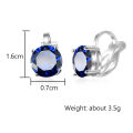 ZAKOL Shiny 7mm Cubic Zircon Ear Cuffs Earring Round Crystal Fake Piercing Clip Earrings For Women Wedding Party Jewelry. 