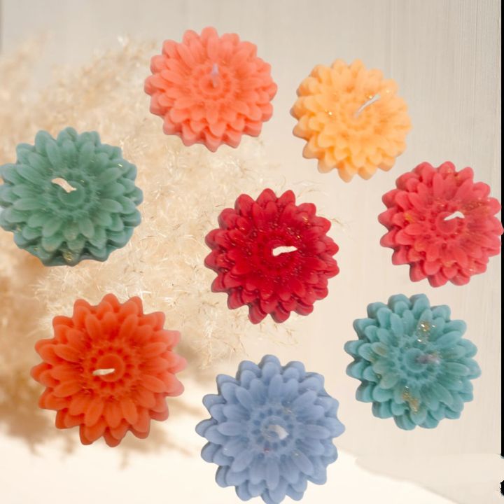(PACK OF 10)  SUNFLOWER SHAPE CANDLE/ MULTICOLOR / SUNFLOWER CANDLES/ TEA LIGHT CANDLES