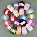 25g Soft Milk Cotton Knitting Yarn Anti-Pilling High Quality Knitting 4ply Cotton Yarn For Crochet Scarf Sweater Hat Doll Craft. 