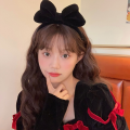 Velvet Big Bow Red Headband Ladies Elegant Temperament High Cranial Headband Fashion Girls Cute Headband. 