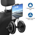 360° Universal Car Headrest Mount - Waterproof & Durable ABS Mobile/Tablet Holder for Backseat Entertainment.