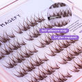 MAGEFY No Glue 36/48 Cluster Brown Individual Eyelashes 10-12mm Required Easy to Remove, Natural Lash Extension Eye Beauty Tools. 