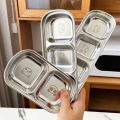 304 Stainless Steel Sauce Dish Hot Pot Barbecue Dipping Plate Compartment Seasoning Dishes Kitchen TablewareWORTHBUY. 