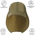 BASSDASH UPF 50+ Foldable Fishing Hat Baseball Cap with Removable Neck Flap Portable for Men Women Golf Hiking. 