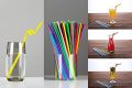 Pack of 25, 50,100,150, 200 Flexible Drinking Straw Colorful Fun and Colourful. 